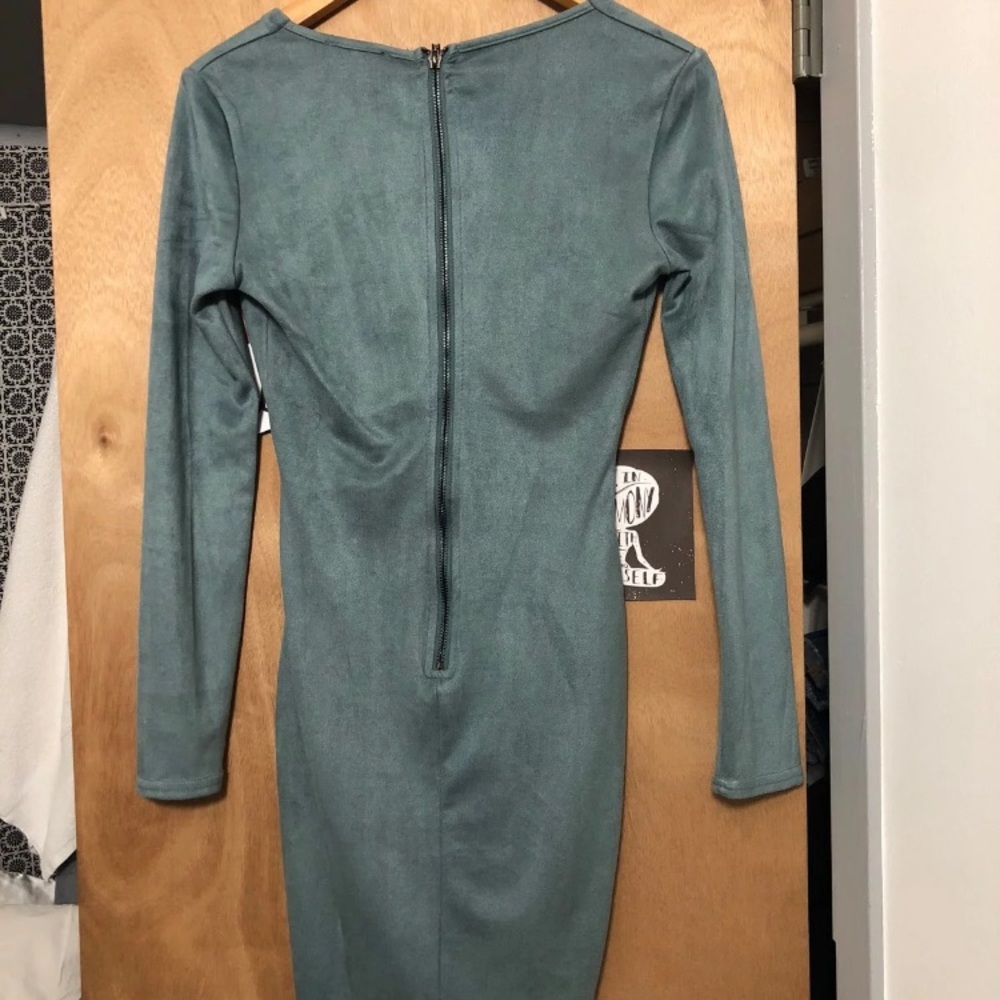 Blue Suede Dress - Picture 2 of 2